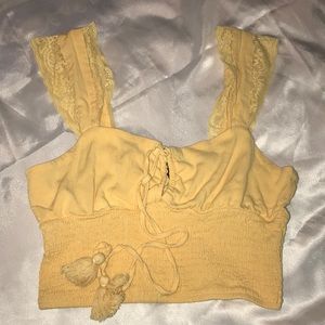 Yellow Forever 21 Crop Top